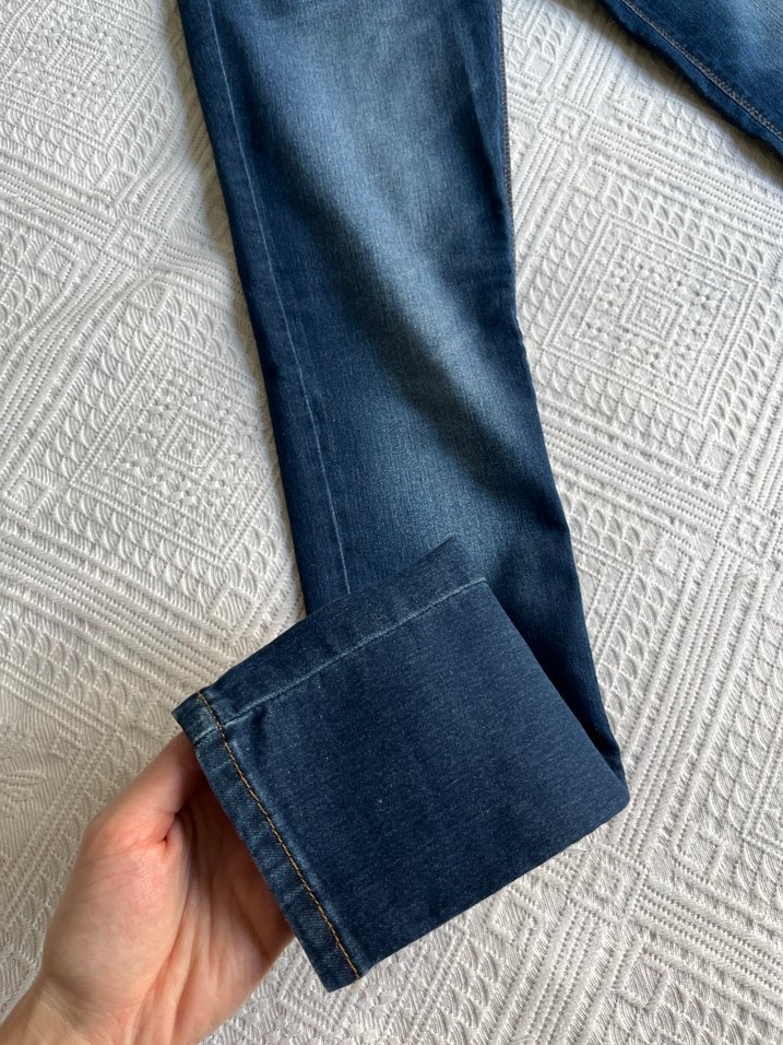 Mango Kadın Mavi Denim Jean Pantolon - Görsel 4