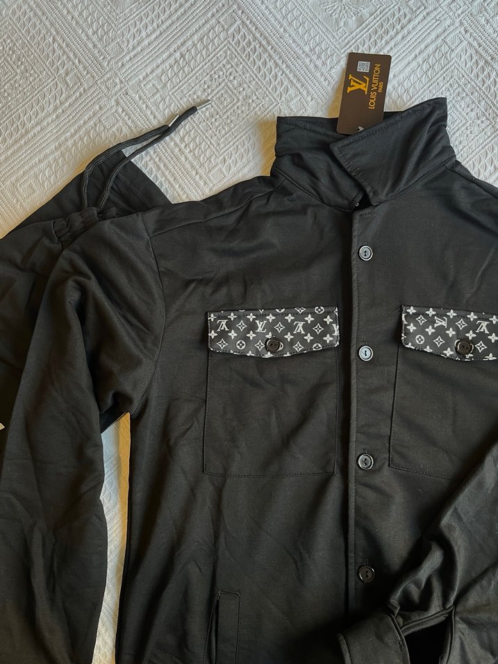 Düğmeli Siyah Erkek Pijama Takımı - Görsel 3