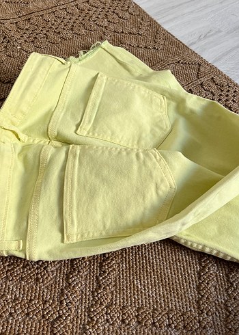 Zara Sarı Regular Fit Midi Kadın Jean - Görsel 5