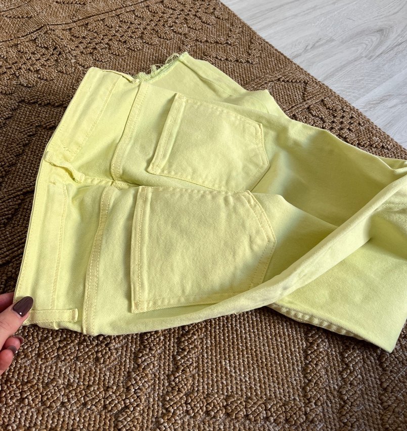 Zara Sarı Regular Fit Midi Kadın Jean - Görsel 5