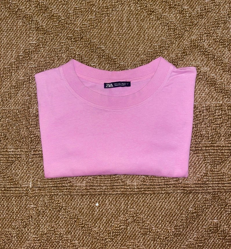 Pembe Crop Top, Rahat Kesim - Görsel 3