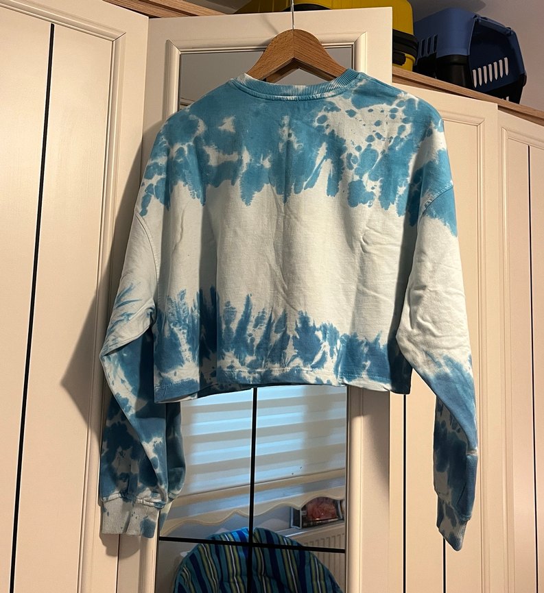 Mavi Bağlama Desenli Kadın Sweatshirt - Görsel 3