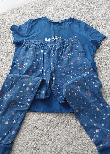 Erkek Çocuk Lacivert Kısa Kollu Pijama Takımı - Görsel 2