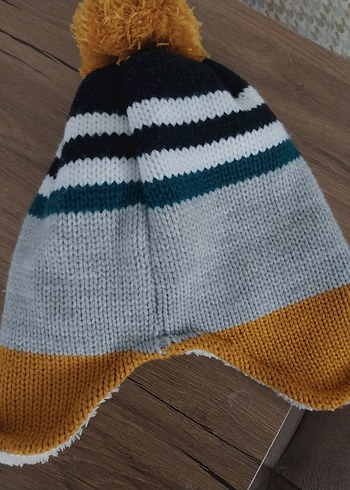 Gri Nakışlı Erkek Çocuk Bere - Görsel 3