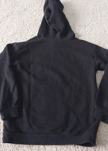 NASA Baskılı Kapüşonlu Siyah Sweatshirt H&M - Görsel 3