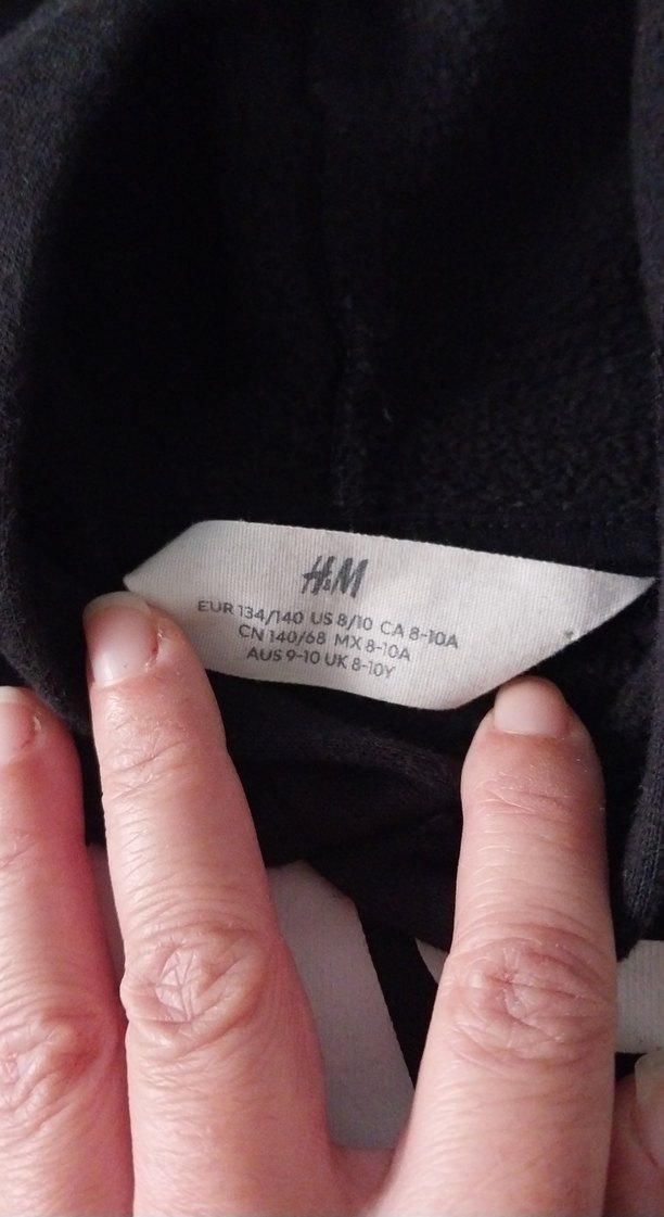 NASA Baskılı Kapüşonlu Siyah Sweatshirt H&M - Görsel 2