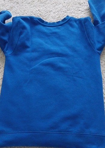 Mavi Erkek Çocuk Robot Baskılı Sweatshirt - Görsel 4