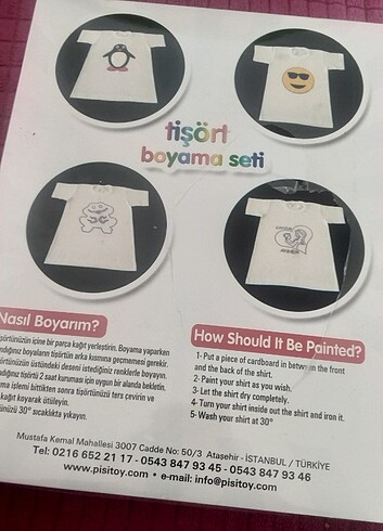 Tişört boyama seti