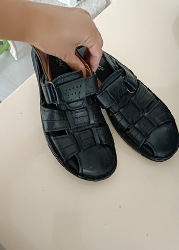 Siyah Erkek sıfır sandalet - Görsel 3