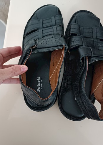 Siyah Erkek sıfır sandalet - Görsel 2