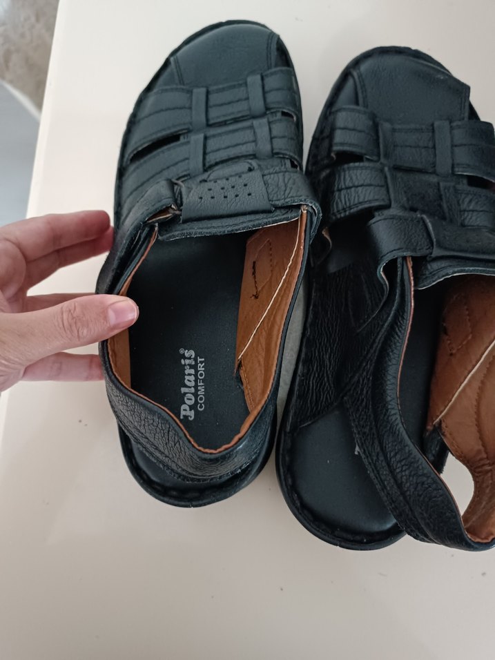 Siyah Erkek sıfır sandalet - Görsel 2