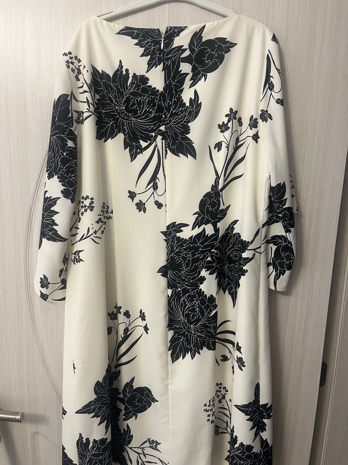 Çiçek Desenli Midi Abiye Elbise - Görsel 4