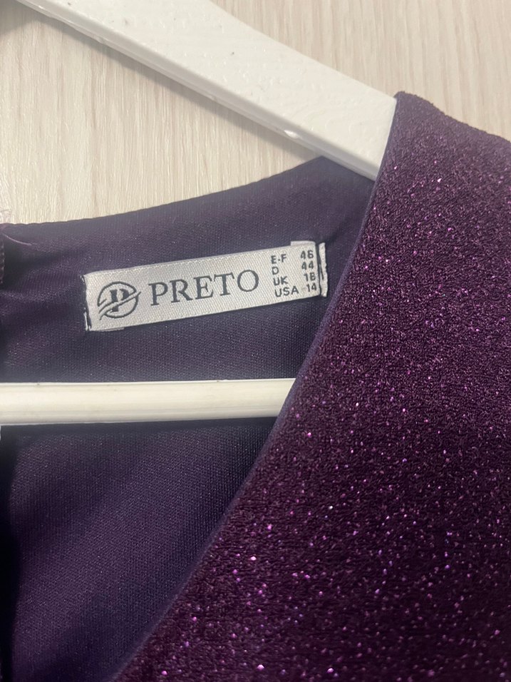 Mor Drapeli Kısa Abiye Elbise - Görsel 5