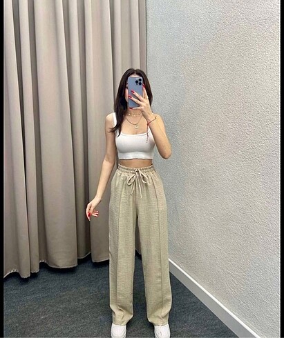Diğer LINEN FABRIC TROUSERS
