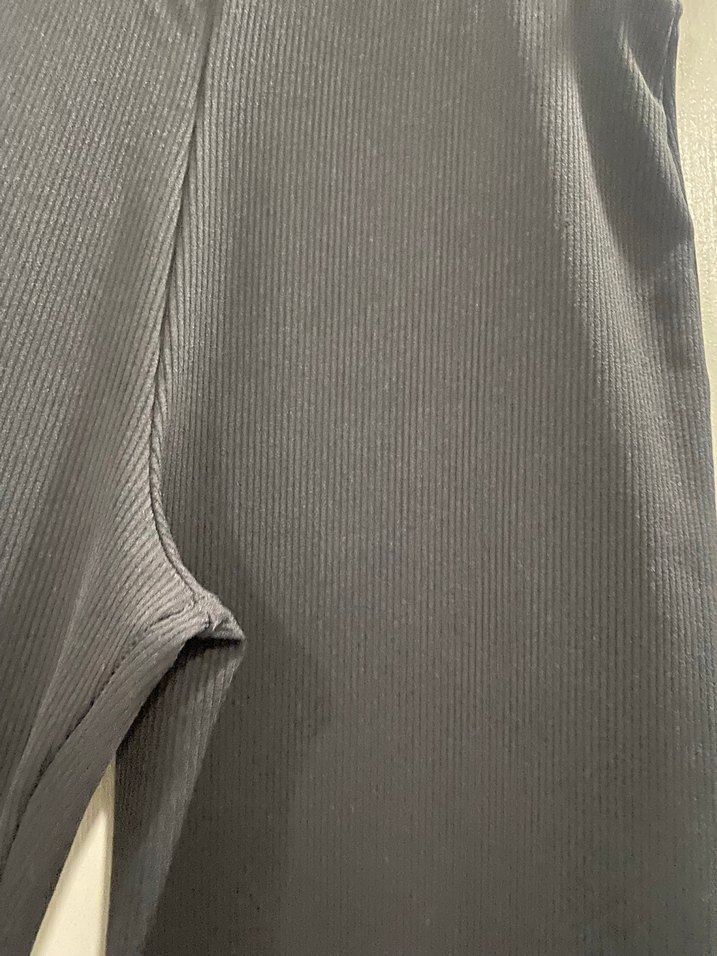 Siyah Kadın Midi İspanyol Paça Pantolon - Görsel 5