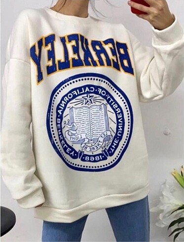 Berkeley baskılı oversize sweatshirt
