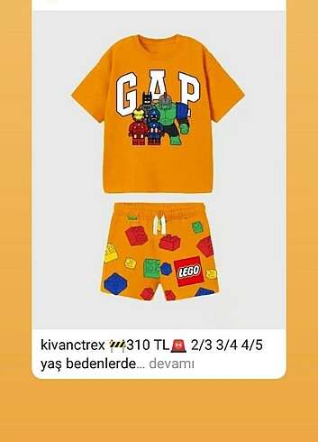 GAP LEGO AVENGERS TİŞÖRT TAKIM