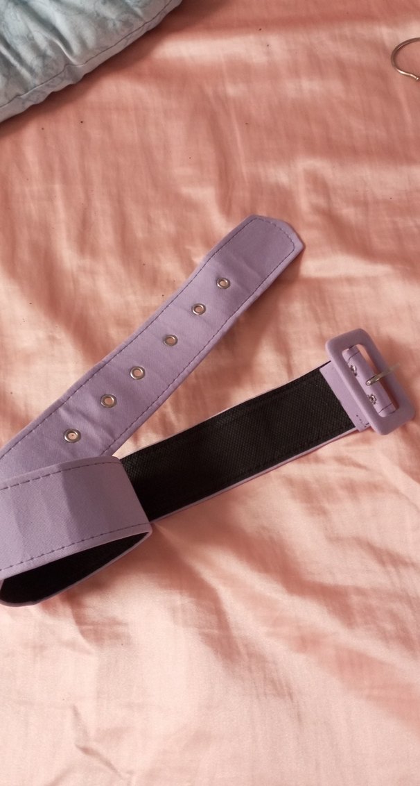 Mor Süet Tokalı Kadın Kemer - Görsel 2