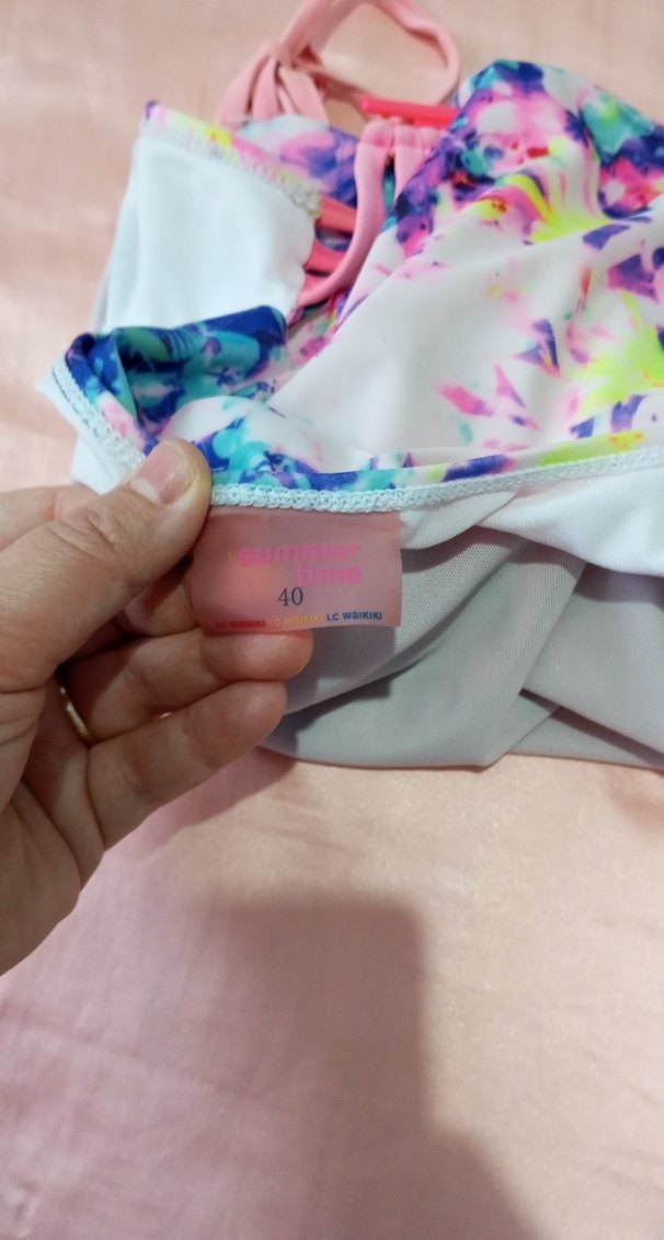 Kadın Çok Renkli Bağlamalı Mayo - Görsel 3