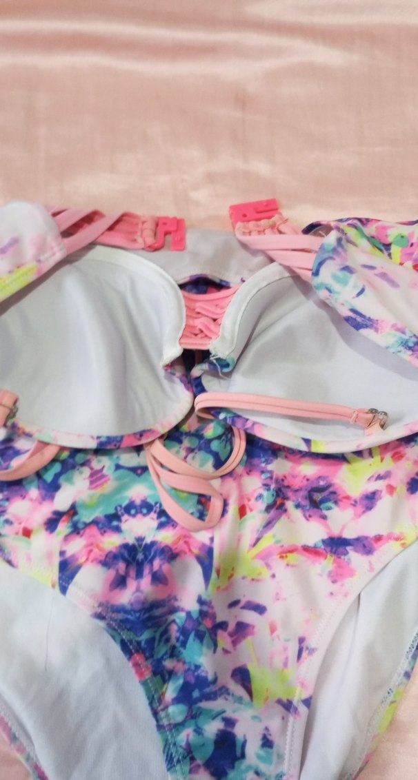 Kadın Çok Renkli Bağlamalı Mayo - Görsel 2