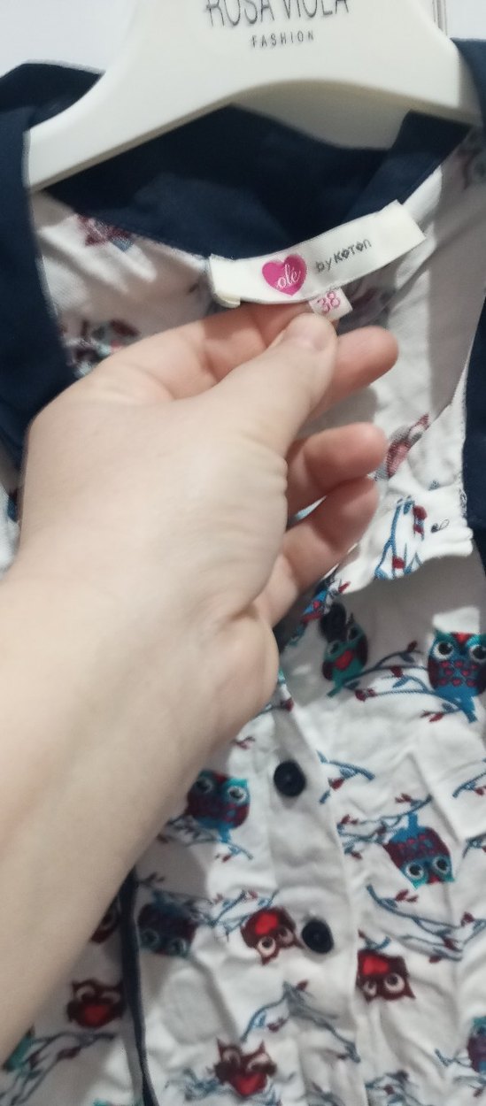 Düğmeli Gri Desenli Kolsuz Mini Gömlek - Görsel 2