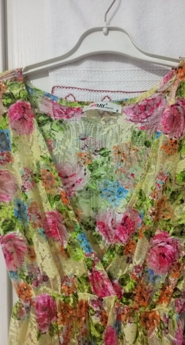 Dantel Detaylı Bohem Midi Elbise - Görsel 2