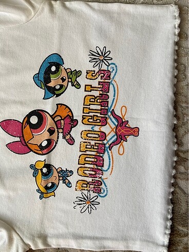 Defacto Defacto powerpuffgirls crop tişört