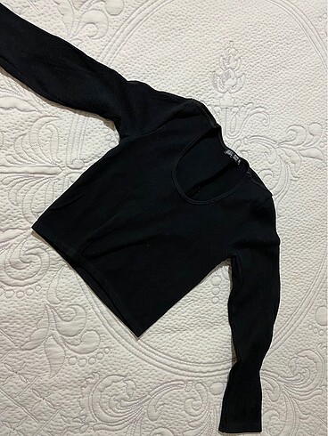 dilvin siyah fitilli crop