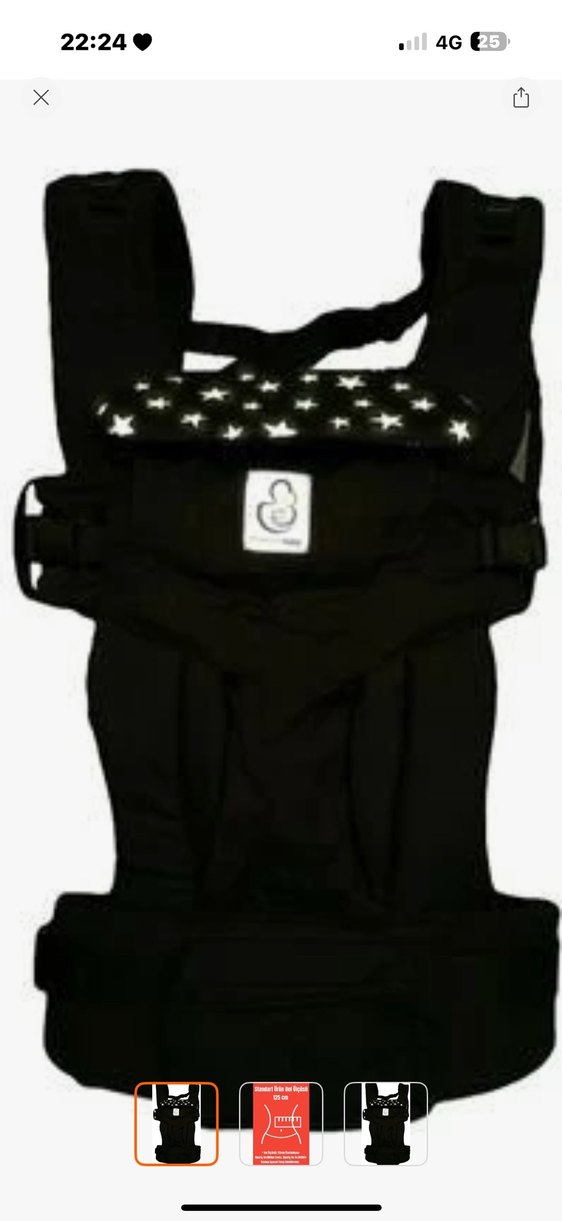 Solomombaby Siyah Ergonomik Bebek Kanguru - Görsel 3