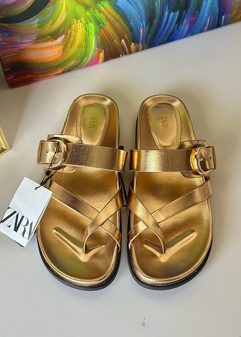 Zara Gold Terlik