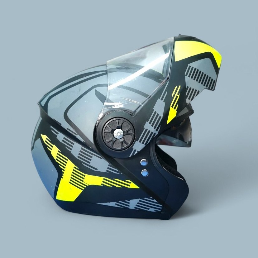 JİEKAİ 902 ÇENE AÇILIR Renkli Desenli Motosiklet Kaskı - Görsel 4