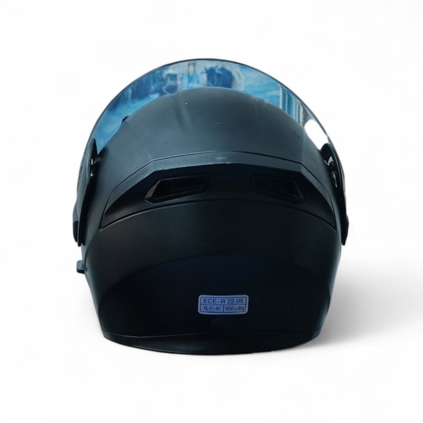 JİEKAİ 902 ÇENE AÇILIR GÜNEŞ GÖZLÜKLÜ MOTOSİKLET KASKI MAT SİYAH - Görsel 2