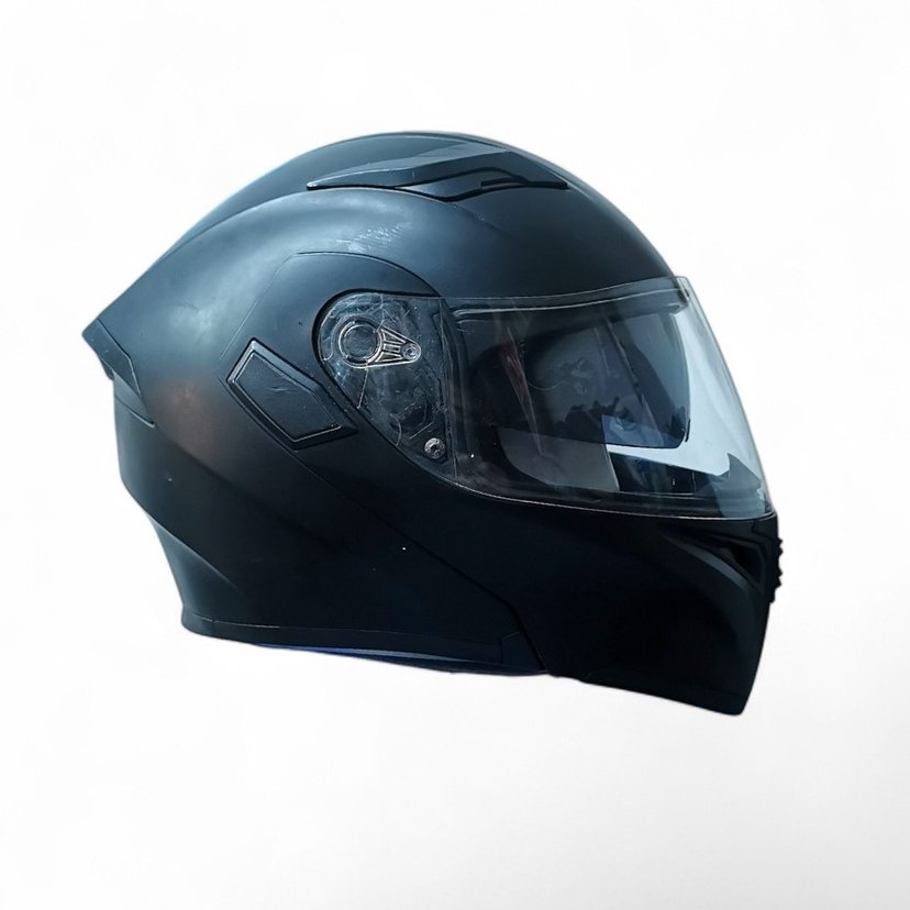 JİEKAİ 902 ÇENE AÇILIR GÜNEŞ GÖZLÜKLÜ MOTOSİKLET KASKI MAT SİYAH - Görsel 3