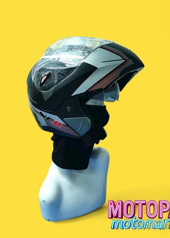 NCR ACTİON ÇENE AÇILIR ÇİFT VİZÖRLÜ MOTOSİKLET KASKI - Görsel 5