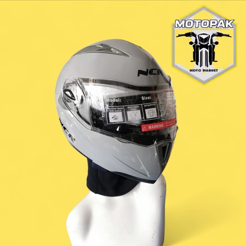 Gri Minimalist Biker Motosiklet Kaskı - Görsel 2