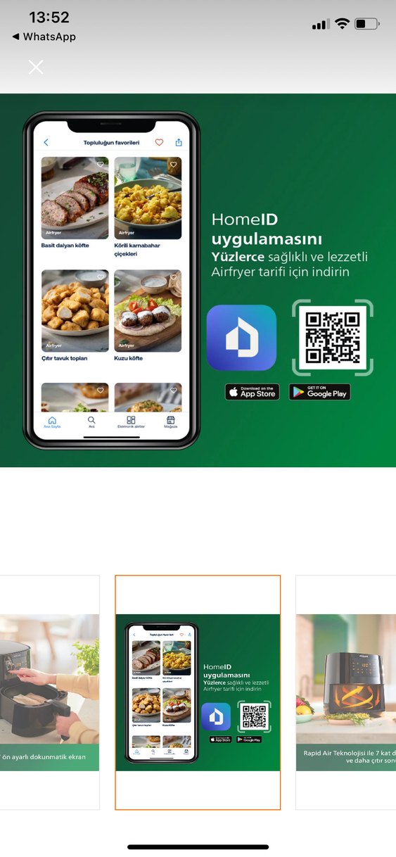 Philips Dijital Siyah Hava Fritözü - Görsel 3