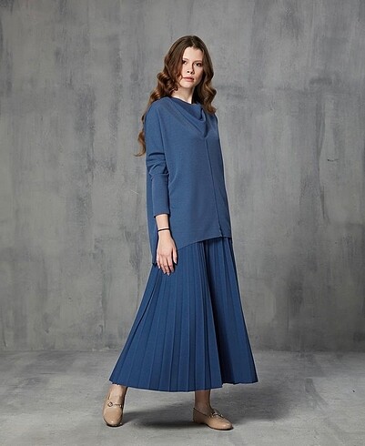 Krem degaje yaka bluz - Görsel 5