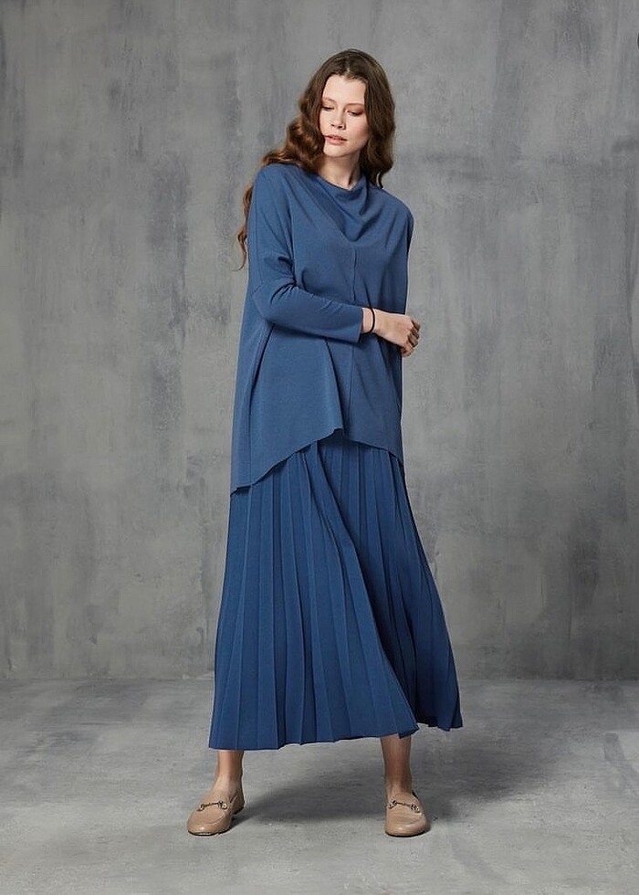 Krem degaje yaka bluz - Görsel 4