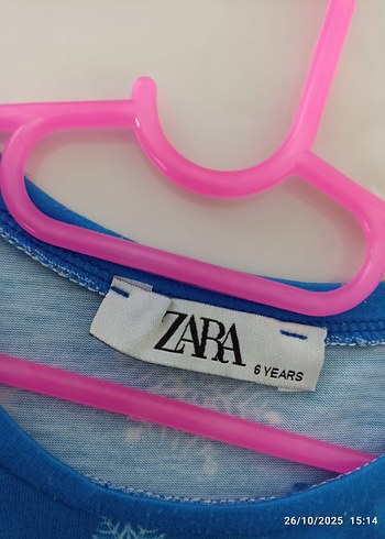 Baskılı Mavi Kız Tişörtü, Kısa Kollu, Salaş - Görsel 3