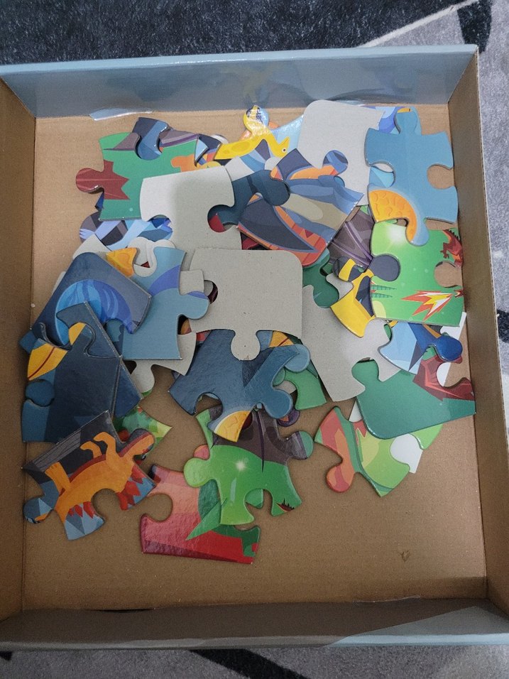 Dinazor ve Ejderha Çocuk Yapboz Seti 2x20 Parça - Görsel 2