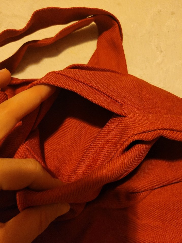 Kemerli Kahverengi Keten Kadın Pantolon - Görsel 4