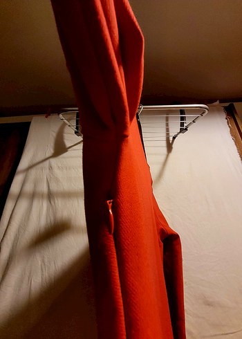 Uzun Kollu Koyu Kırmızı Kadın Triko Elbise - Görsel 6