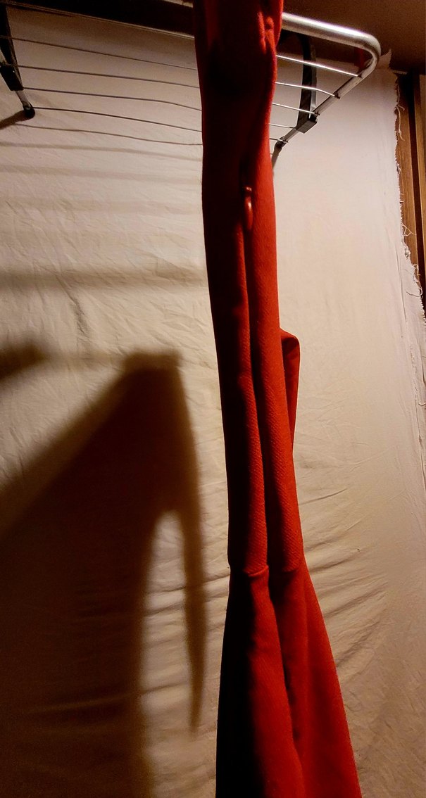 Uzun Kollu Koyu Kırmızı Kadın Triko Elbise - Görsel 5