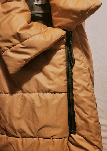 Fermuarlı Bej Kadın Midi Yelek - Görsel 3