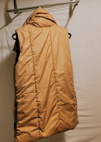 Fermuarlı Bej Kadın Midi Yelek - Görsel 2