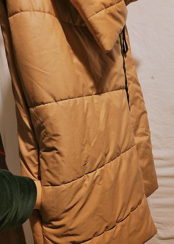 Fermuarlı Bej Kadın Midi Yelek - Görsel 9