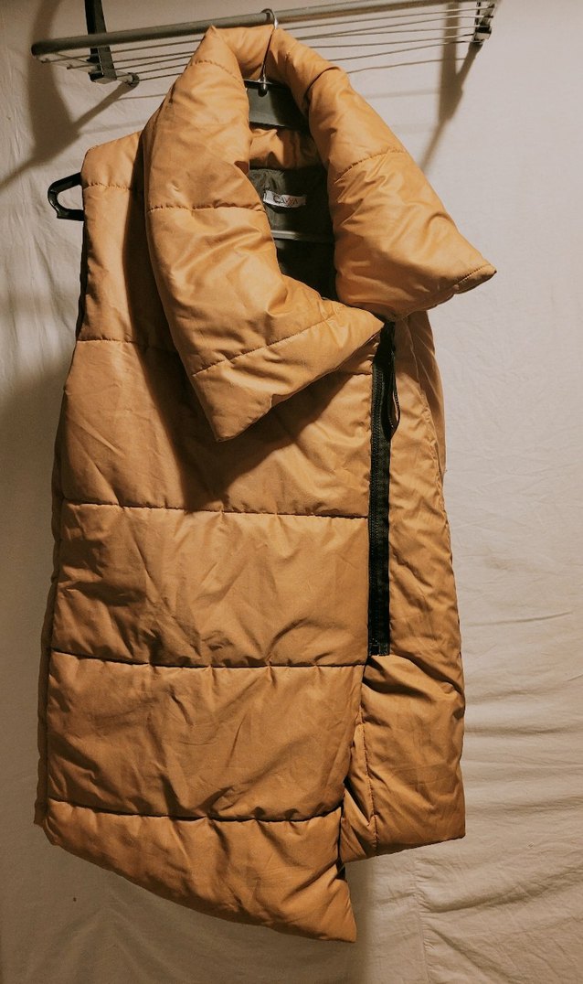 Fermuarlı Bej Kadın Midi Yelek - Görsel 5