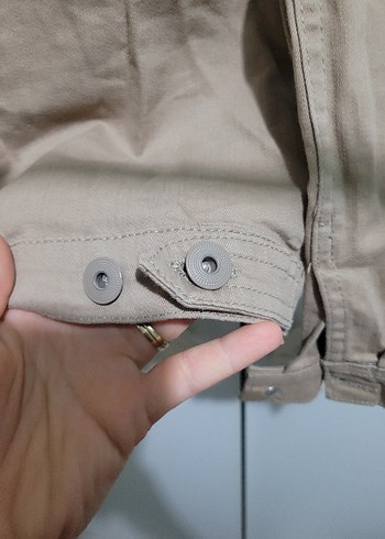 Bej Düğmeli  Ceket - Görsel 7