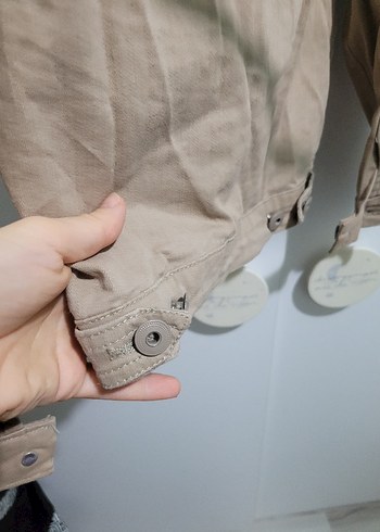 Bej Düğmeli  Ceket - Görsel 6