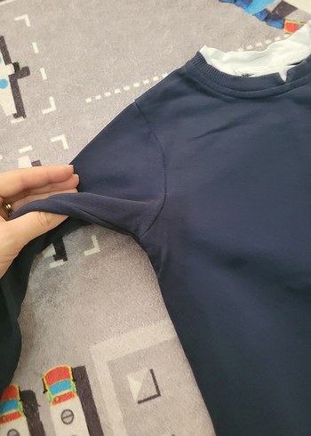 Erkek Çocuk Mavi Sweatshirt Velcro Detaylı - Görsel 3